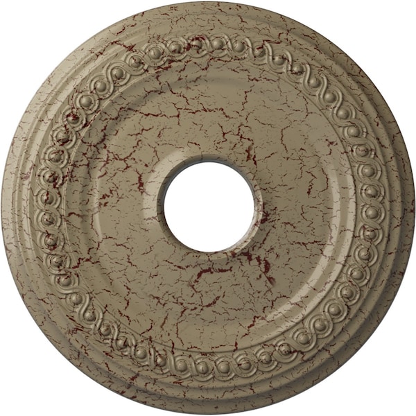 Ekena Millwork Classic Ceiling Medallion (Canopies up to 12 3/4"), 18 5/8"OD 4"ID x 1 1/8"P, Gobi Desert Crackle CM19CLGDC - main